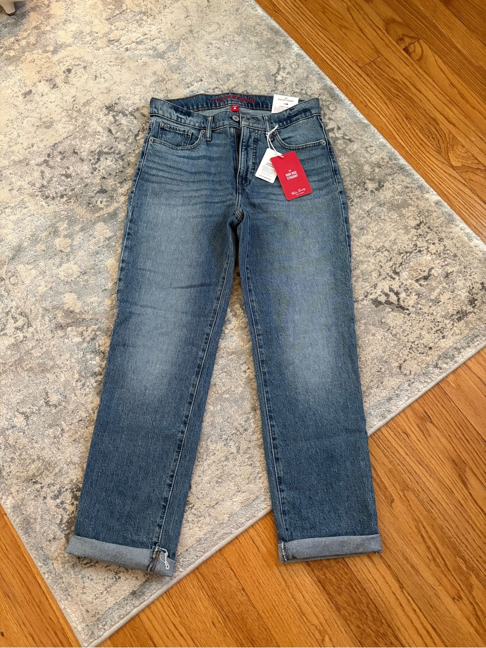 Lucky Brand Light Blue High-Rise Straight Jeans